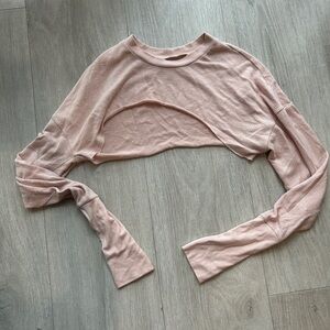 ALO Yoga Pink Crew Neck Sweater